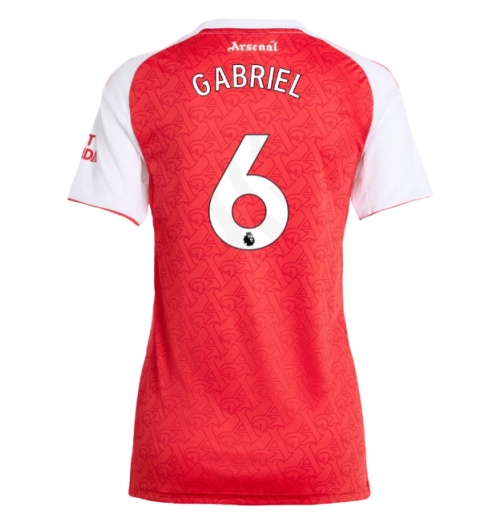 Arsenal Gabriel Magalhaes #6 Heimtrikot Frauen 2025-26 Kurzarm Arsenal Gabriel Magalhaes #6 Heimtrikot Frauen 2025-26 Kurzarm