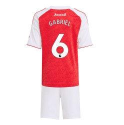 Arsenal Gabriel Magalhaes #6 Heimtrikot Kinder 2025-26 Kurzarm (+ kurze hosen)
