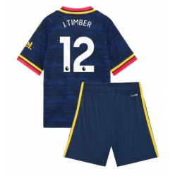 Arsenal Jurrien Timber #12 Auswärtstrikot Kinder 2026-27 Kurzarm (+ kurze hosen)