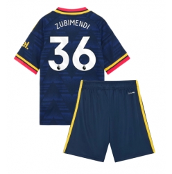 Arsenal Martin Zubimendi #36 Auswärtstrikot Kinder 2026-27 Kurzarm (+ kurze hosen)