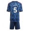 Arsenal Piero Hincapie #5 Auswärtstrikot Kinder 2025-26 Kurzarm (+ kurze hosen)