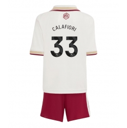Arsenal Riccardo Calafiori #33 3rd trikot Kinder 2025-26 Kurzarm (+ kurze hosen)