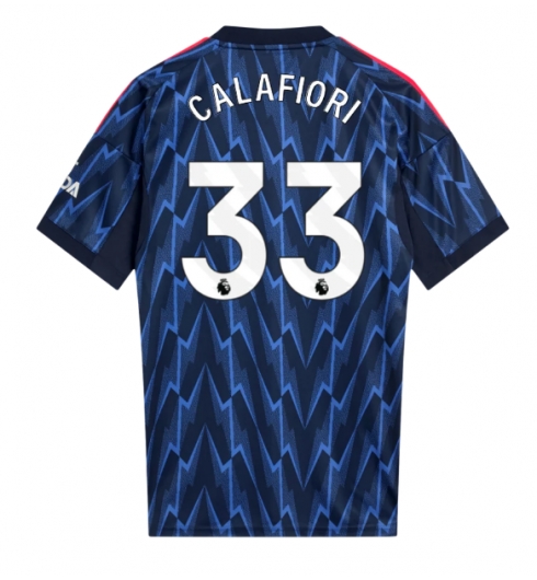 Arsenal Riccardo Calafiori #33 Auswärtstrikot 2025-26 Kurzarm Arsenal Riccardo Calafiori #33 Auswärtstrikot 2025-26 Kurzarm
