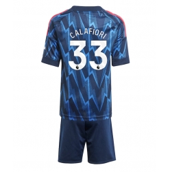 Arsenal Riccardo Calafiori #33 Auswärtstrikot Kinder 2025-26 Kurzarm (+ kurze hosen)