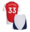 Arsenal Riccardo Calafiori #33 Heimtrikot Kinder 2024-25 Kurzarm (+ kurze hosen)