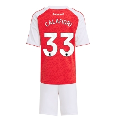 Arsenal Riccardo Calafiori #33 Heimtrikot Kinder 2025-26 Kurzarm (+ kurze hosen)