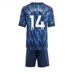 Arsenal Viktor Gyokeres #14 Auswärtstrikot Kinder 2025-26 Kurzarm (+ kurze hosen)
