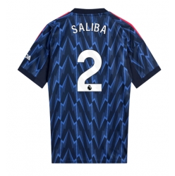 Arsenal William Saliba #2 Auswärtstrikot 2025-26 Kurzarm