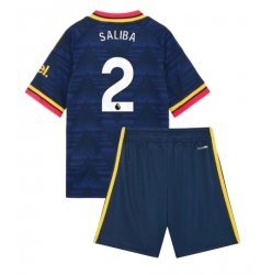 Arsenal William Saliba #2 Auswärtstrikot Kinder 2026-27 Kurzarm (+ kurze hosen)