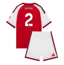 Arsenal William Saliba #2 Heimtrikot Kinder 2026-27 Kurzarm (+ kurze hosen)