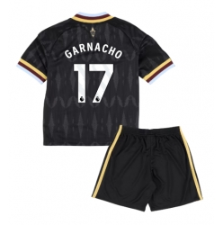 Aston Villa Alejandro Garnacho #17 Auswärtstrikot Kinder 2026-27 Kurzarm (+ kurze hosen)
