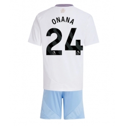 Aston Villa Amadou Onana #24 Auswärtstrikot Kinder 2024-25 Kurzarm (+ kurze hosen)