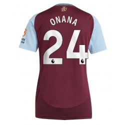 Aston Villa Amadou Onana #24 Heimtrikot Frauen 2024-25 Kurzarm