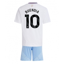 Aston Villa Emiliano Buendia #10 Auswärtstrikot Kinder 2024-25 Kurzarm (+ kurze hosen)