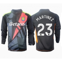 Aston Villa Emiliano Martinez #23 Torwart Auswärtstrikot 2024-25 Langarm
