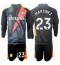 Aston Villa Emiliano Martinez #23 Torwart Auswärtstrikot Kinder 2024-25 Langarm (+ kurze hosen)