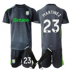 Aston Villa Emiliano Martinez #23 Torwart Heimtrikot Kinder 2025-26 Kurzarm (+ kurze hosen)