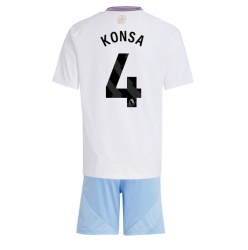 Aston Villa Ezri Konsa #4 Auswärtstrikot Kinder 2024-25 Kurzarm (+ kurze hosen)