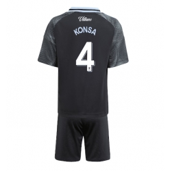 Aston Villa Ezri Konsa #4 Auswärtstrikot Kinder 2025-26 Kurzarm (+ kurze hosen)