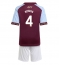 Aston Villa Ezri Konsa #4 Heimtrikot Kinder 2025-26 Kurzarm (+ kurze hosen)