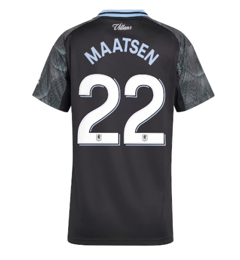 Aston Villa Ian Maatsen #22 Auswärtstrikot Frauen 2025-26 Kurzarm Aston Villa Ian Maatsen #22 Auswärtstrikot Frauen 2025-26 Kurzarm