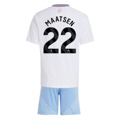 Aston Villa Ian Maatsen #22 Auswärtstrikot Kinder 2024-25 Kurzarm (+ kurze hosen)
