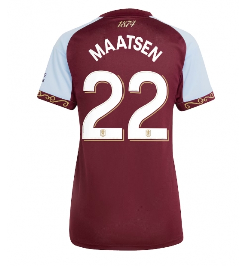 Aston Villa Ian Maatsen #22 Heimtrikot Frauen 2025-26 Kurzarm Aston Villa Ian Maatsen #22 Heimtrikot Frauen 2025-26 Kurzarm