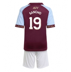 Aston Villa Jadon Sancho #19 Heimtrikot Kinder 2025-26 Kurzarm (+ kurze hosen)