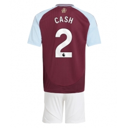 Aston Villa Matty Cash #2 Heimtrikot Kinder 2024-25 Kurzarm (+ kurze hosen)