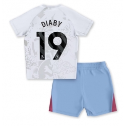 Aston Villa Moussa Diaby #19 Auswärtstrikot Kinder 2023-24 Kurzarm (+ kurze hosen)