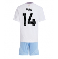 Aston Villa Pau Torres #14 Auswärtstrikot Kinder 2024-25 Kurzarm (+ kurze hosen)