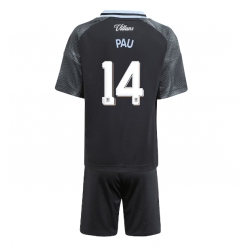 Aston Villa Pau Torres #14 Auswärtstrikot Kinder 2025-26 Kurzarm (+ kurze hosen)