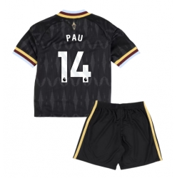 Aston Villa Pau Torres #14 Auswärtstrikot Kinder 2026-27 Kurzarm (+ kurze hosen)