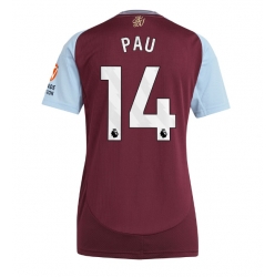 Aston Villa Pau Torres #14 Heimtrikot Frauen 2024-25 Kurzarm