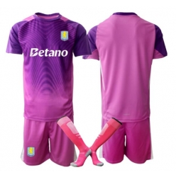 Aston Villa Torwart 3rd trikot Kinder 2025-26 Kurzarm (+ kurze hosen)