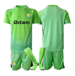 Aston Villa Torwart Auswärtstrikot Kinder 2025-26 Kurzarm (+ kurze hosen)