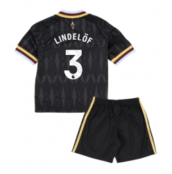 Aston Villa Victor Lindelof #3 Auswärtstrikot Kinder 2026-27 Kurzarm (+ kurze hosen)