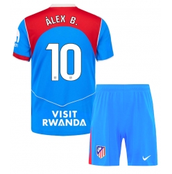 Atletico Madrid Alex Baena #10 3rd trikot Kinder 2025-26 Kurzarm (+ kurze hosen)