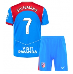 Atletico Madrid Antoine Griezmann #7 3rd trikot Kinder 2025-26 Kurzarm (+ kurze hosen)