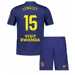Atletico Madrid Clement Lenglet #15 Auswärtstrikot Kinder 2025-26 Kurzarm (+ kurze hosen)