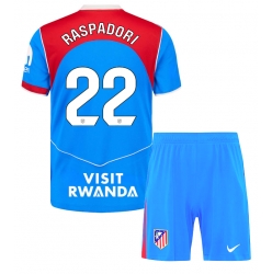 Atletico Madrid Giacomo Raspadori #22 3rd trikot Kinder 2025-26 Kurzarm (+ kurze hosen)