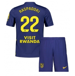 Atletico Madrid Giacomo Raspadori #22 Auswärtstrikot Kinder 2025-26 Kurzarm (+ kurze hosen)