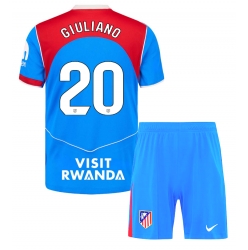 Atletico Madrid Giuliano Simeone #20 3rd trikot Kinder 2025-26 Kurzarm (+ kurze hosen)