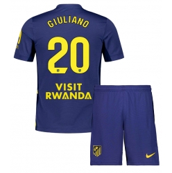 Atletico Madrid Giuliano Simeone #20 Auswärtstrikot Kinder 2025-26 Kurzarm (+ kurze hosen)