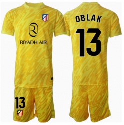 Atletico Madrid Jan Oblak #13 Torwart 3rd trikot Kinder 2024-25 Kurzarm (+ kurze hosen)