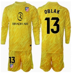 Atletico Madrid Jan Oblak #13 Torwart 3rd trikot Kinder 2024-25 Langarm (+ kurze hosen)