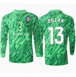 Atletico Madrid Jan Oblak #13 Torwart Auswärtstrikot 2024-25 Langarm