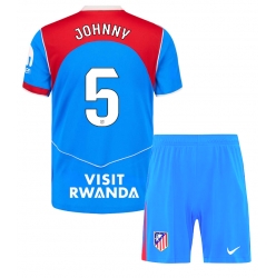 Atletico Madrid Johnny Cardoso #5 3rd trikot Kinder 2025-26 Kurzarm (+ kurze hosen)