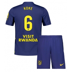 Atletico Madrid Koke #6 Auswärtstrikot Kinder 2025-26 Kurzarm (+ kurze hosen)