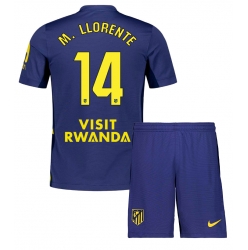Atletico Madrid Marcos Llorente #14 Auswärtstrikot Kinder 2025-26 Kurzarm (+ kurze hosen)